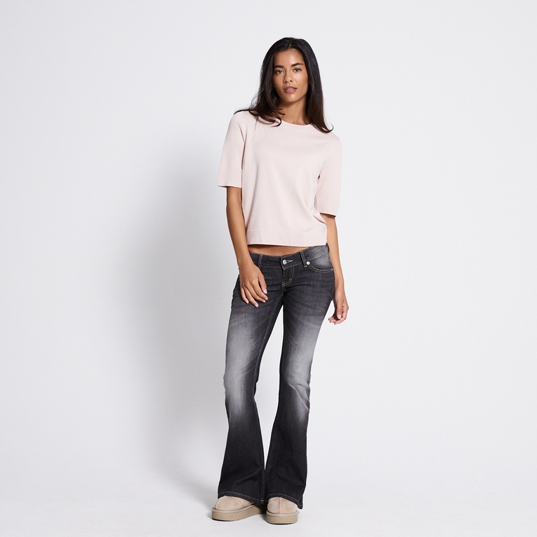 Fine-knit tee "Ada" powder pink